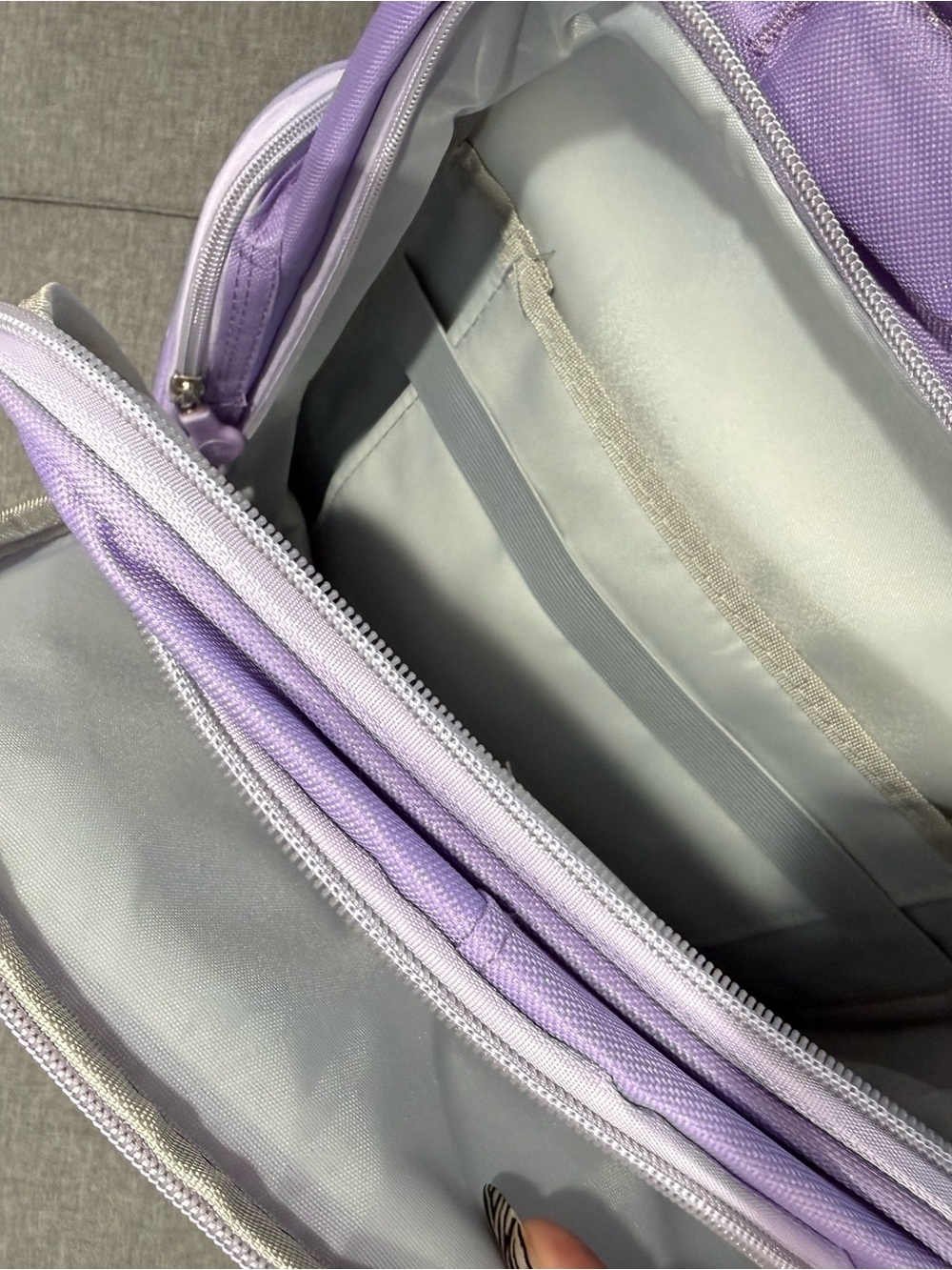 Kuromi Lilac School Backpack with Plush Charm - Picture 8 of 8